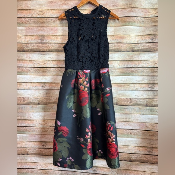 Anthropologie Dresses & Skirts - Anthropologie Hutch Black Floral Jacquard Lace Cocktail Dress Size 2